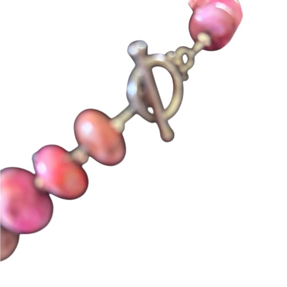 VTG Polished Faux Swirl Coral Beaded Necklace Choker Style 17” Hook Close - Picture 3 of 6